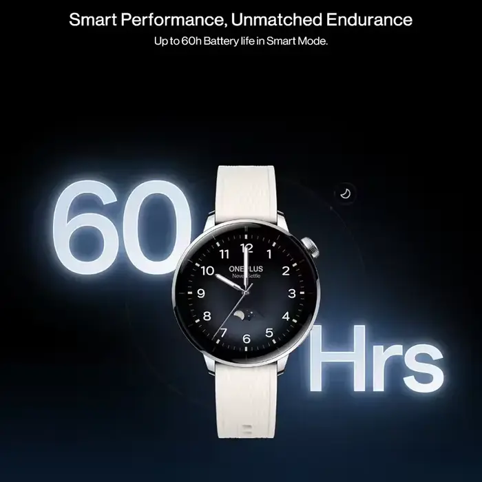 Version mondiale OnePlus Watch 3 Montre connectée 43 mm Écran AMOLED 1,32 pouces Autonomie jusqu'à 6