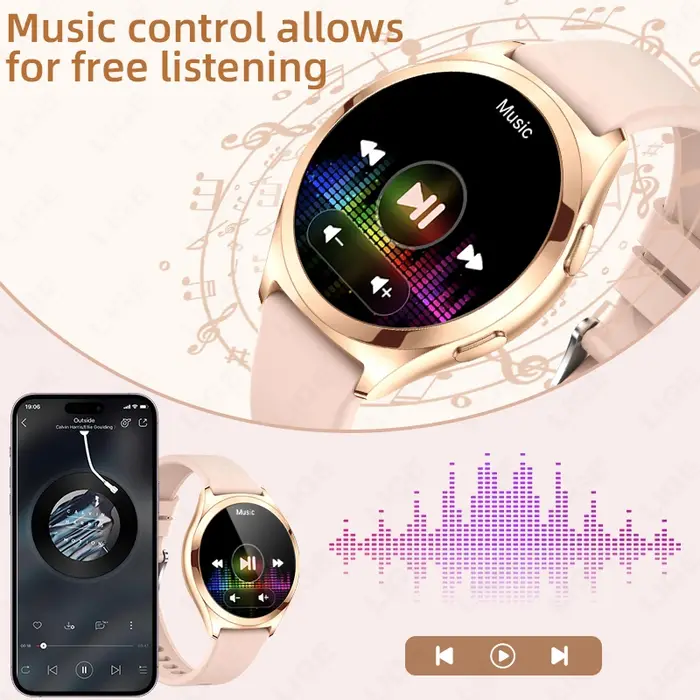 LIGE montre intelligente femmes répondre faire des appels 1.27 pouces Fitness Tracker
