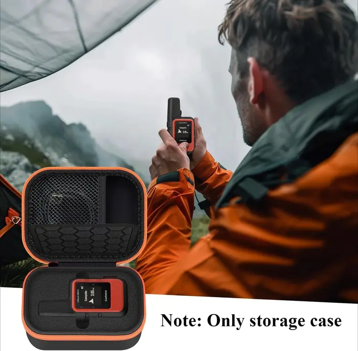 Étui de transport pour communicateur GPS Garmin inReach Mini 2 010-01879-00, étui rigide avec poche en filet pour la randonnée et le camping, étui uniquement