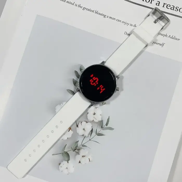 Montres numériques pour femmes mode Simple cadran rond montre LED Sport décontracté hommes montre-bracelet électronique