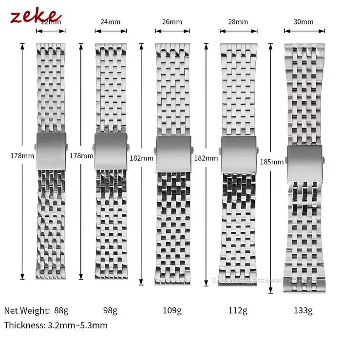 Bracelet de montre de luxe en acier inoxydable massif pour montre Diesel DZ4360 DZ4476/78 DZ4518 DZ4478, bracelet étanche 22 24 26 28 30mm