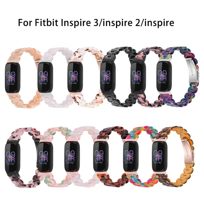 Bracelet en résine pour montre intelligente Fitbit inspire 3 2