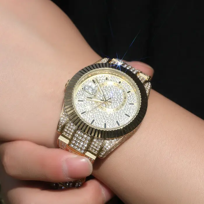 THE BLING KING-Montre à quartz étanche pour homme