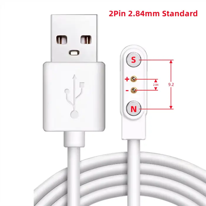 Chargeur magnétique USB S6 pour montre intelligente Ju479, 2 broches, 4 broches, câble de charge, ad
