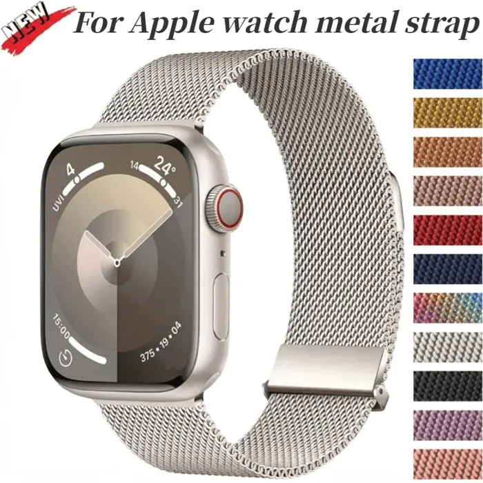Bracelet milanais en métal pour Apple Watch Ultra/2 49mm 11 10 9 8 7