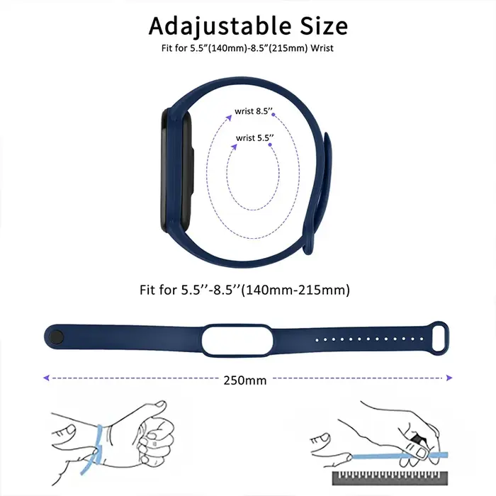 1-3 pièces bracelets de montre pour Xiaomi Mi Band 7 6 5 4 3 Bracelet
