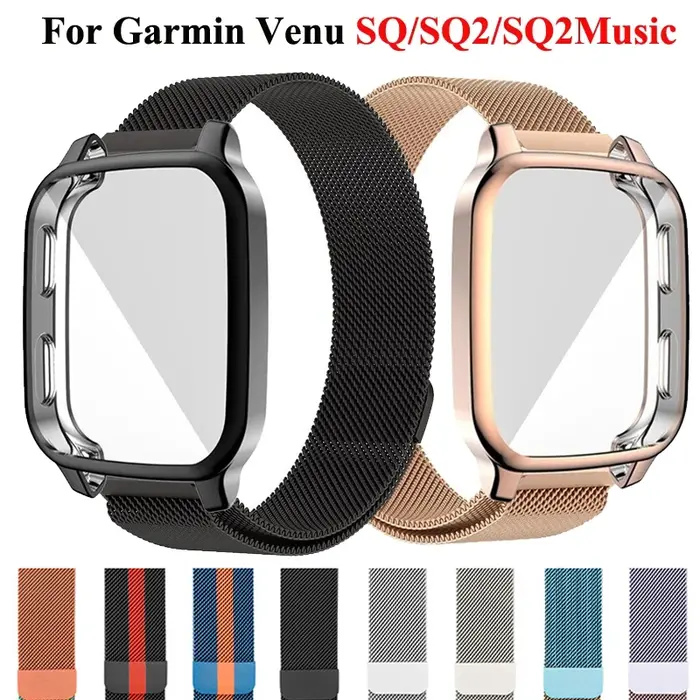 Étui + bracelet 2 en 1 pour montre connectée Garmin Venu SQ SQ2