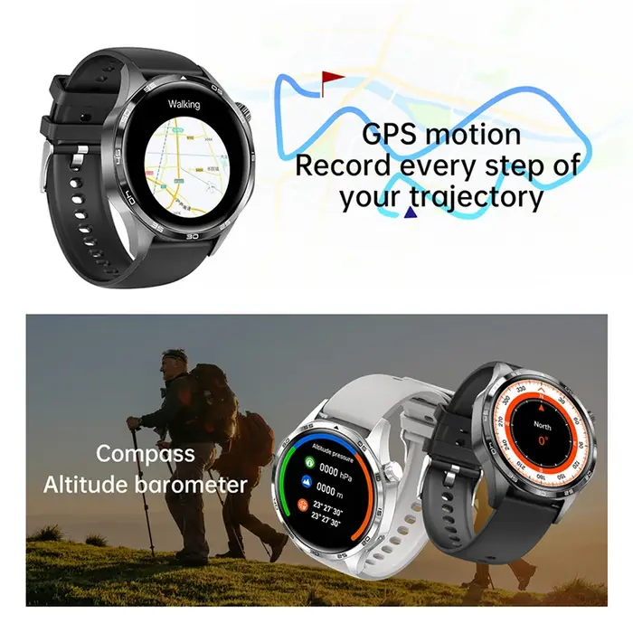 Montre intelligente 5 Pro GPS NFC Smartwatch hommes 360*360 AMOLED écran moniteur de fréquence cardiaque Bluetooth