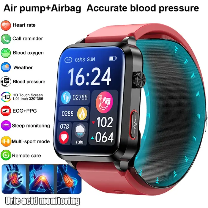 Nouvelle montre connectée intelligente 2026 avec airbag