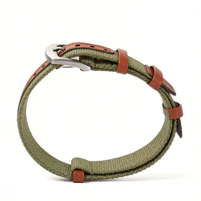 Bracelet de montre NATO en nylon et cuir