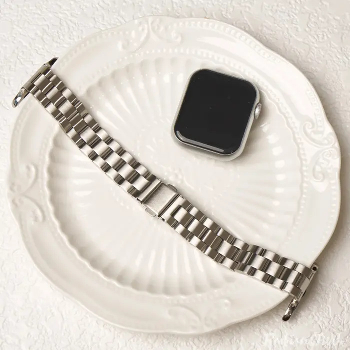 Bracelet fin pour Apple Watch, 45mm 41mm 44mm 40mm 42mm 38mm 49mm, Bracelet métallique en acier inox