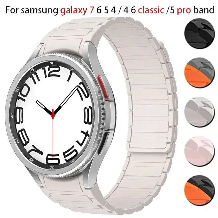 Bracelet en Silicone pour Samsung Galaxy Watch 7/6/5/4 40mm 44mm 4 6 classique 42mm 46mm 47mm 43mm