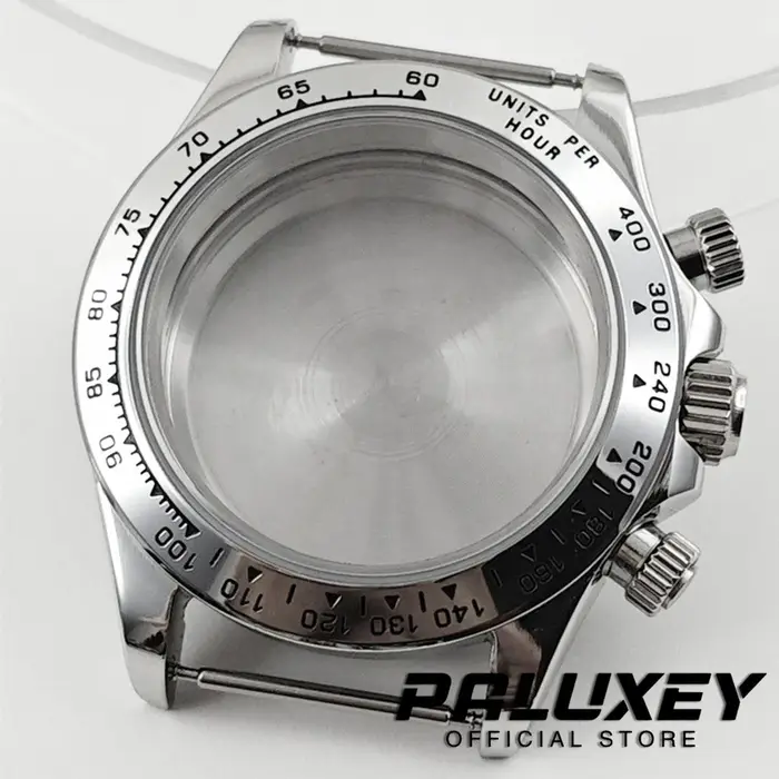 Bracelet présidentiel Daytona 40mm VK63, boîtier de montre en verre saphir, accessoires de montre po