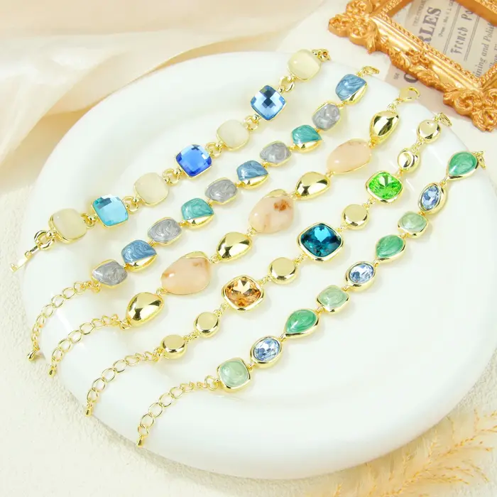 Bracelet de luxe en cristal italien