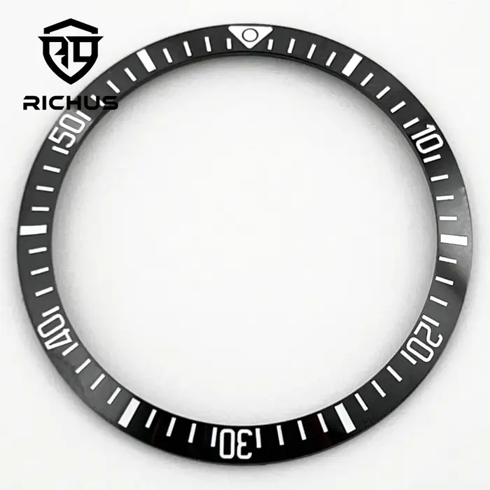 RICHUS 34mm * 28.8mm lunette en céramique de haute qualité noir bleu lunette de montre ajustement 36