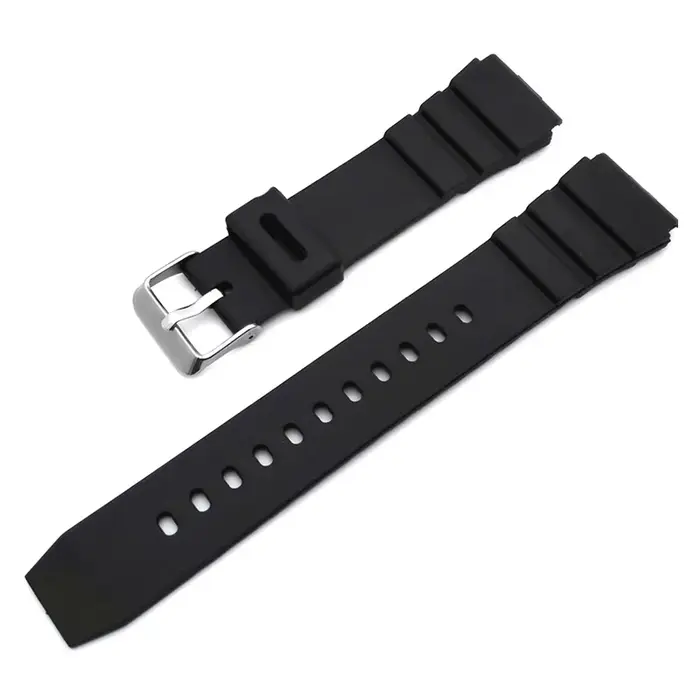 Bracelet en Silicone pour montre Casio, bandes en caoutchouc, remplacement du bracelet de montre de 