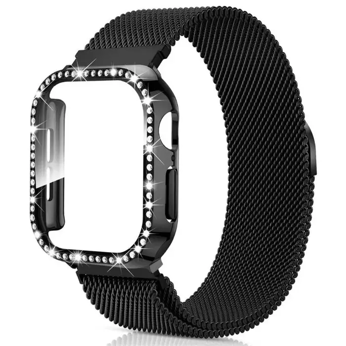2in1 boucle milanaise + étui pour montre Redmi 6 5 4 3Active 3Lite diamant couverture + bracelet pou