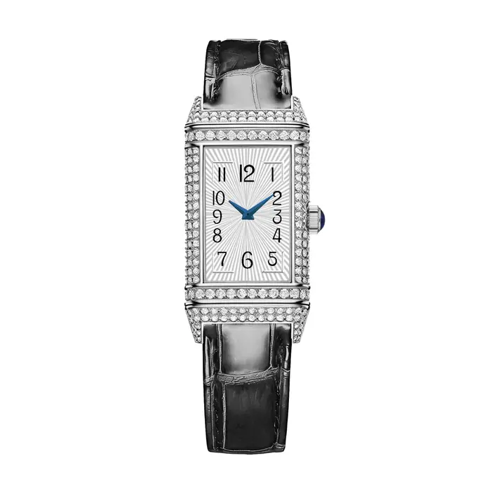 Montre carrée à charnière pour femme avec bracelet en cuir imperméable, minimaliste et polyvalent, à boucle ardillon pour un style tendance.