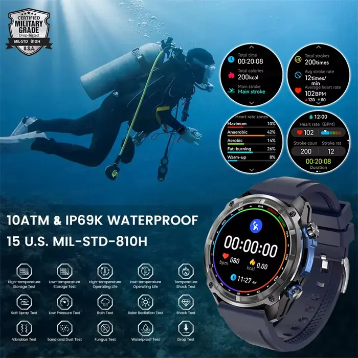 Montre connectée GPS 2026 pour sports de plein air