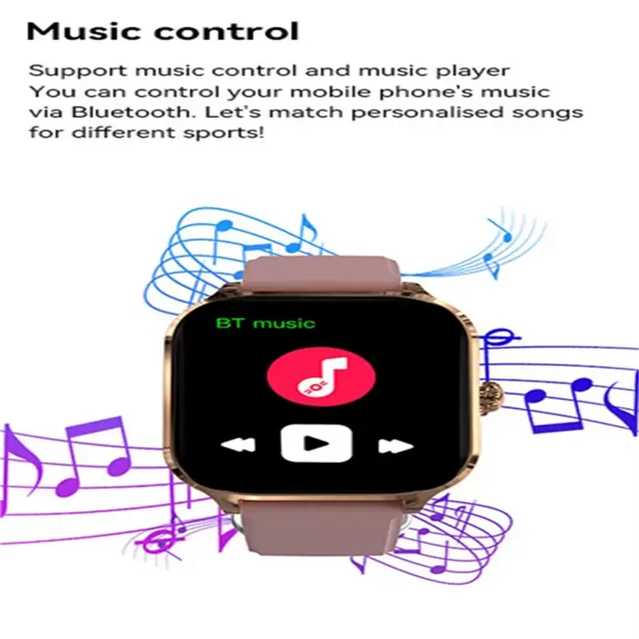 Écran tactile montre intelligente étapes de musique compte Bluetooth appel 2025 Smartwatch pour hommes femmes suivi des calories surveillance de la fréquence cardiaque H9