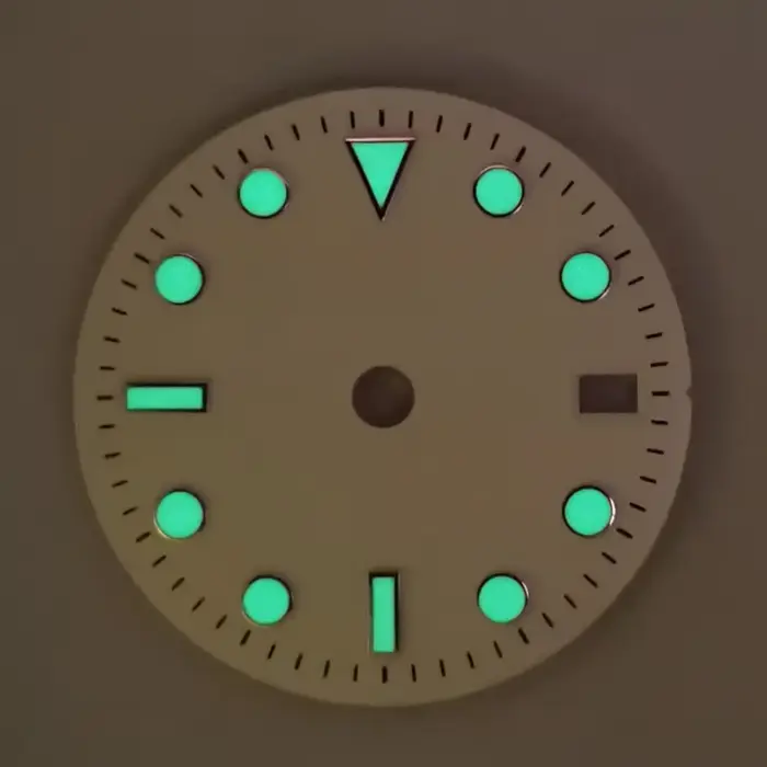 Cadran de montre lumineux vert 29MM