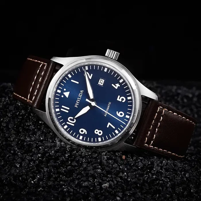 Montre Pilote Cadran Bleu