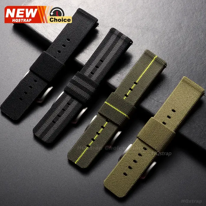 Nouveau bracelet de montre en nylon élastique tissé, 18mm 20mm 22mm, universel, à libération rapide, pour montre militaire, bracelet pour femmes et hommes