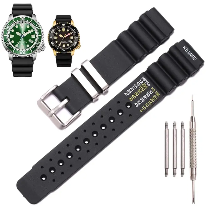 Accessoires de montre Bracelet en résine 20/22/24mm adapté pour Citizen promaster nd limites