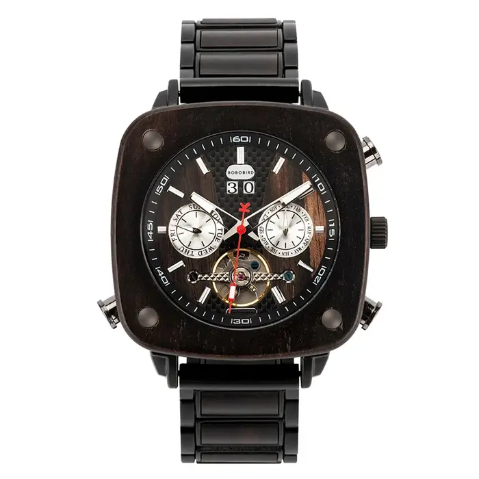 BOBO BIRD-Montre mécanique en bois pour homme