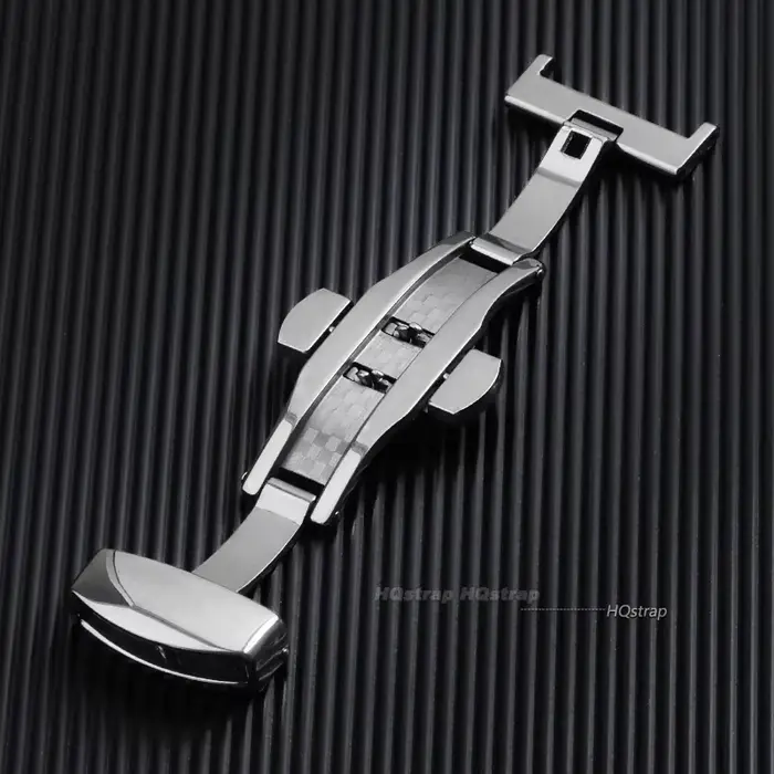 Fermoir papillon en acier inoxydable pour bracelet de montre, double clic, construction de bracelet,