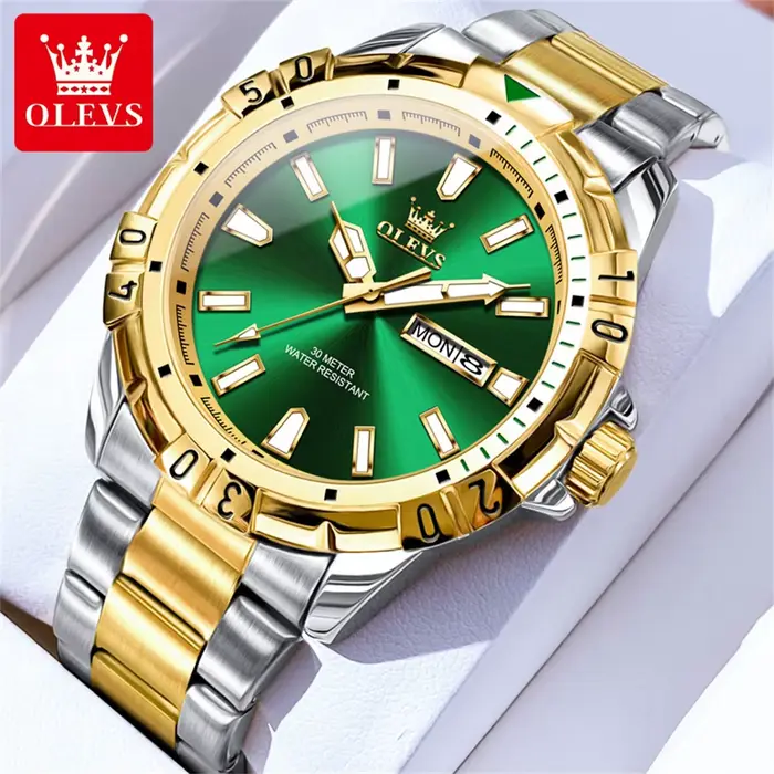 Montre-bracelet à quartz OLEVS 5560 de marque haut de gamme pour hommes