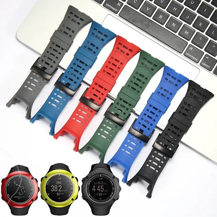 Bracelet de sport étanche en caoutchouc et silicone pour homme