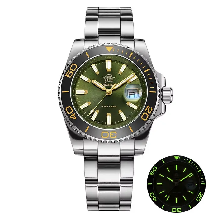 ADDIESDIVE nouvelle montre de plongée de luxe pour hommes AD2510 41mm BGW9 cadran en émail lumineux