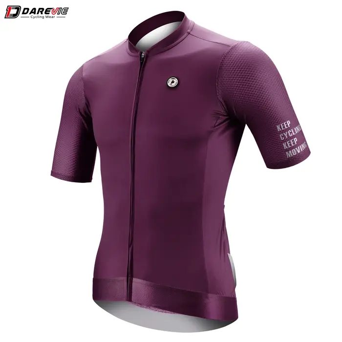 DAREVIE Maillot de cyclisme SPF 50 Anti-UV niveau d'entraînement coupe ajustée petite taille hommes femmes homme