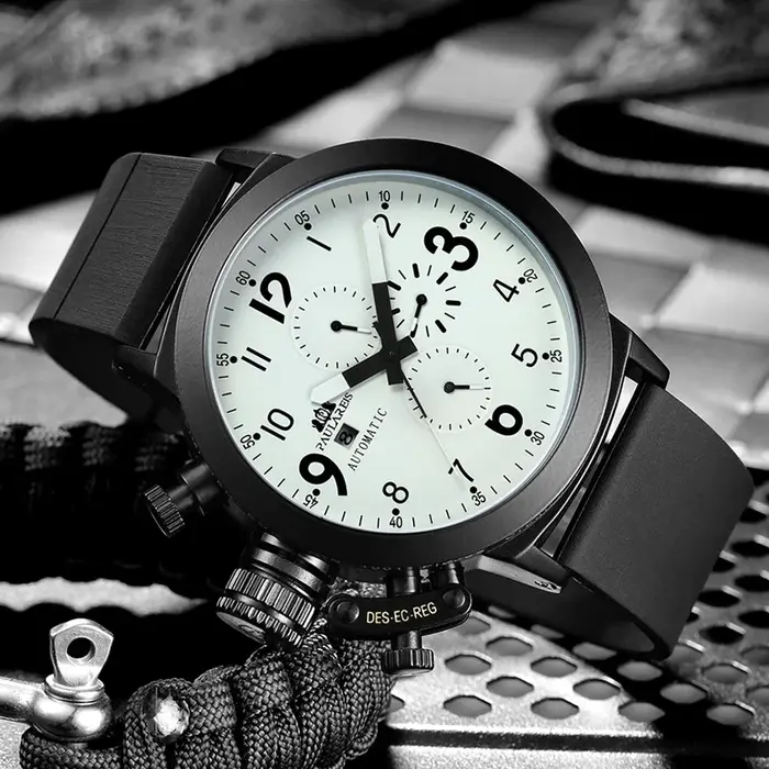 Montre automatique mécanique à remontage automatique pour homme