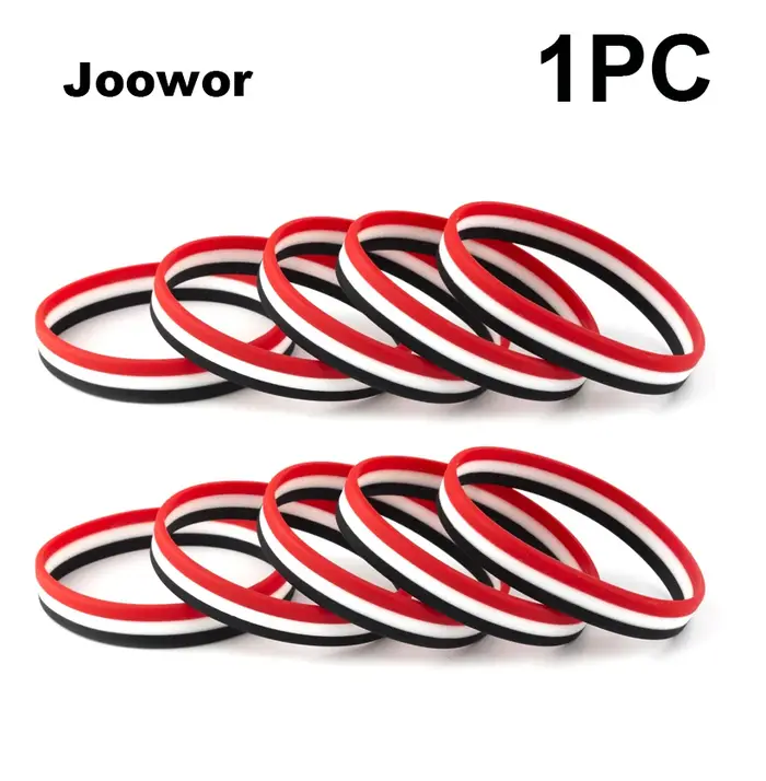 Bracelets en caoutchouc de silicone avec drapeau de Bulgarie