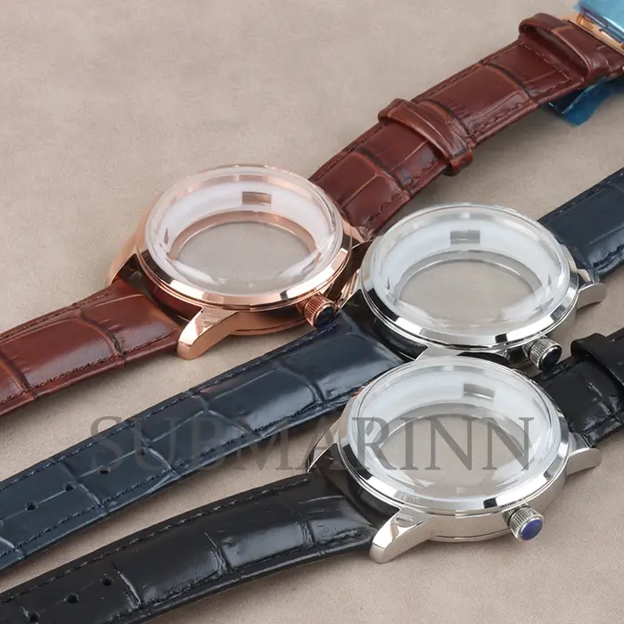 Boîtier de montre en verre arqué 40 mm