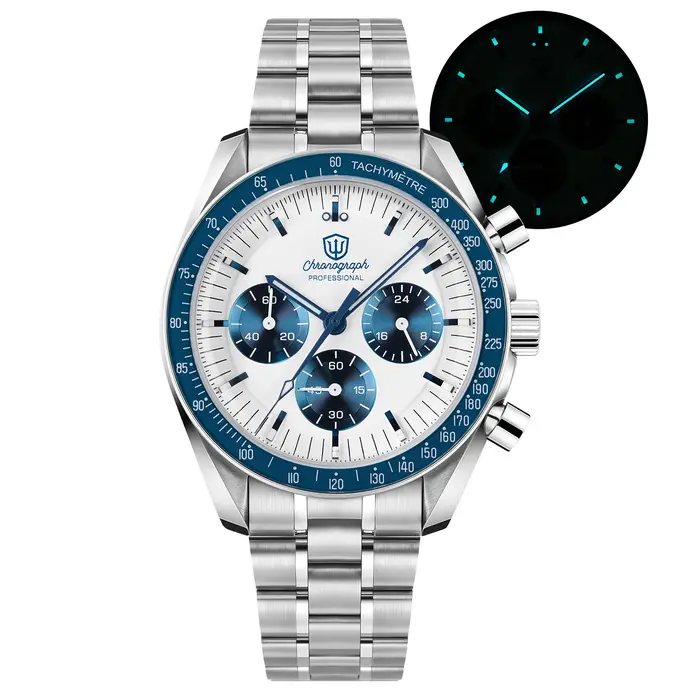 Watchdives – montre vintage WD1863, 39mm, mouvement chronographe à Quartz VK63, lumineux BGW9, étanc