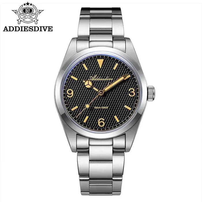 ADDIESDIVE 2025 nouvelle montre pour hommes en acier inoxydable 316L 10Bar plongée lumineuse AD2096 cadeau de luxe montre-bracelet à Quartz reloj hombre