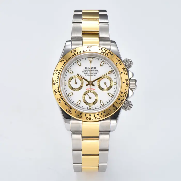39.5MM VK63 montre de luxe affaires décontracté mode étanche verre saphir lumineux mécanique montre