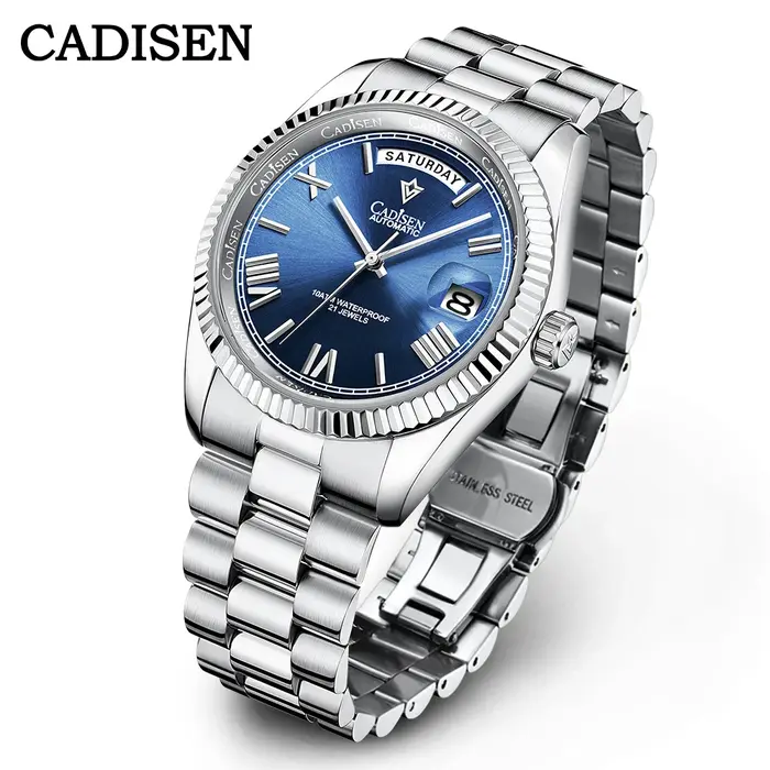 CADISEN – montre mécanique de luxe pour hommes, cadran en météorite, automatique, semaine 2021, 100M, japon MIYOTA 8285, horloge, nouvelle collection 2025