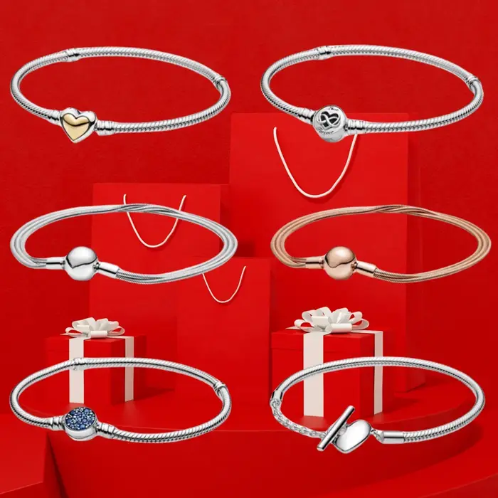 Bracelet chaîne serpent avec fermoir infini