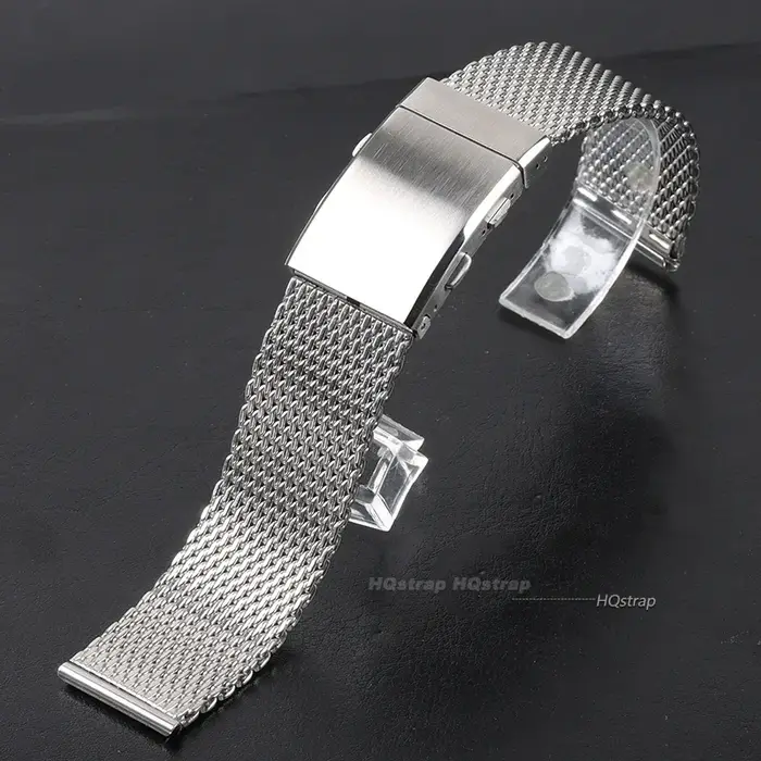 Bracelet en maille milanaise 18 mm 20 mm 22 mm pour poignet large