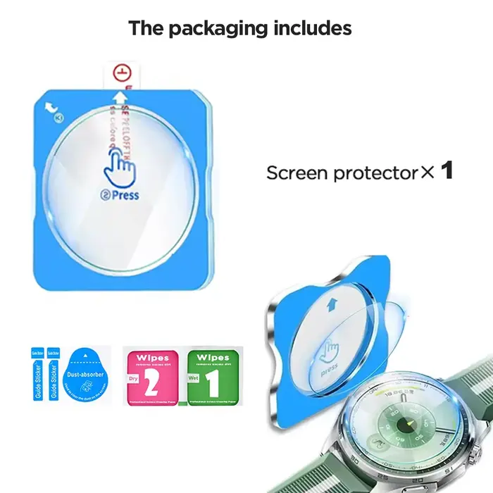 Protecteur d'écran en verre trempé pour Huawei Watch GT 6 Pro 46mm avec outil d'alignement