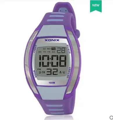 XONfeat-Montre Numérique de dehors pour Femme, Mouvement Japonais, Éclairage LED, Étanche à 100m, Na