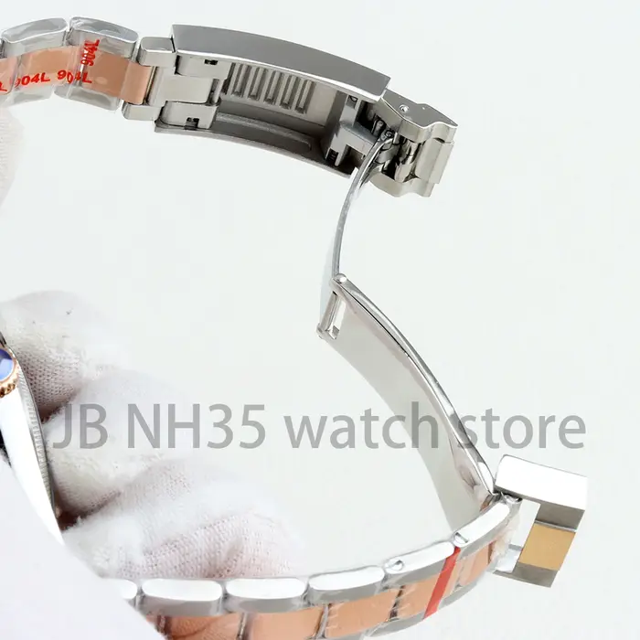 Boîtier de montre en verre saphir or Rose 36/39MM