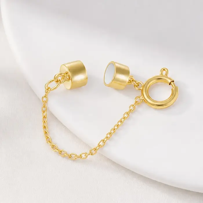 Lot de 5 fermoirs et attaches magnétiques pour bracelets avec chaîne de sécurité, convertisseur d'ex