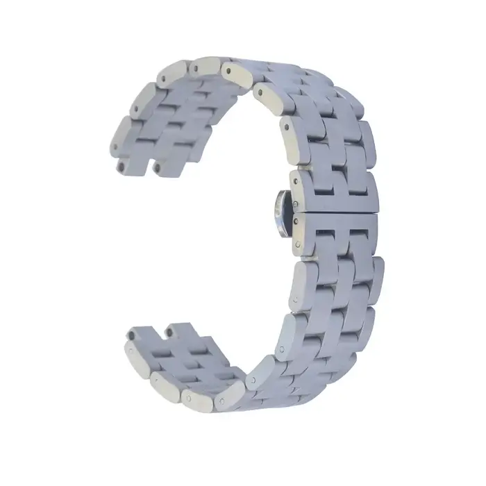 22MM acier inoxydable papillon boucle Bracelet Bracelet Bracelet de montre Bracelet pour Pebble Stee
