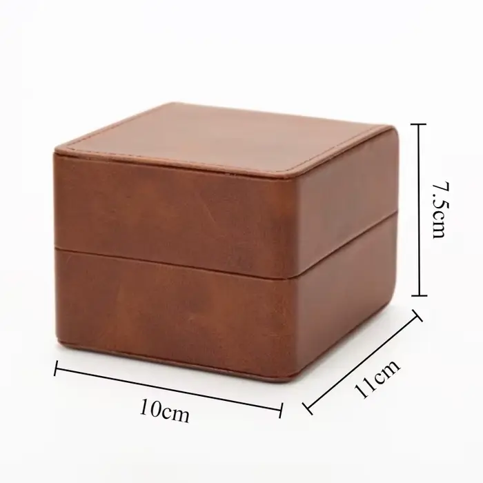 Boîte à montre simple en cuir de luxe (1-2 pièces) – Étui de rangement portable pour montres et bijoux pour homme – Idéal comme cadeau