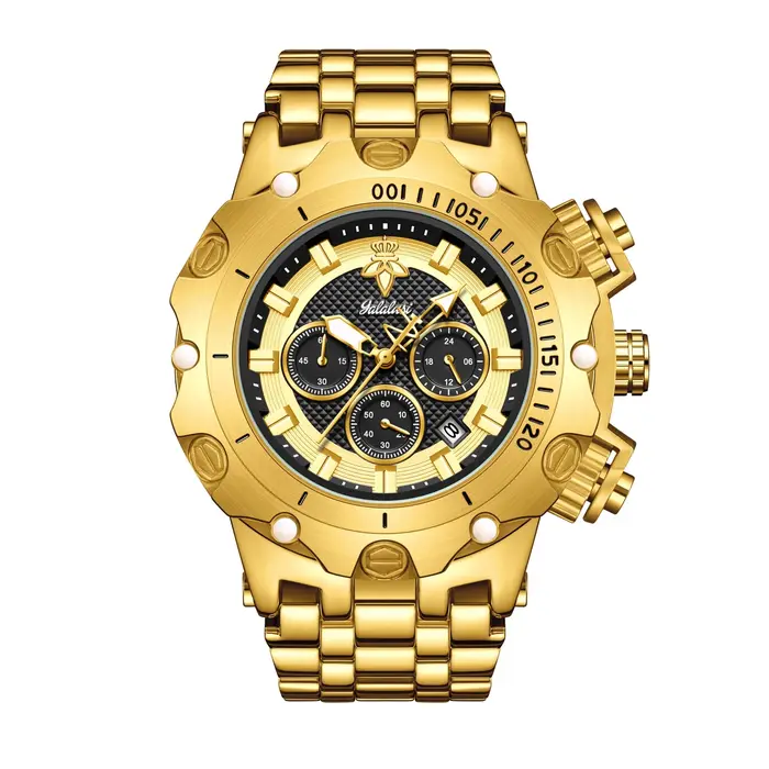 YaLaLuSi – montre chronographe pour hommes et femmes, montre-bracelet à bracelet en alliage, étanche